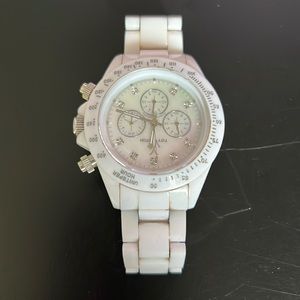 White Toy Watch brand plastic watch